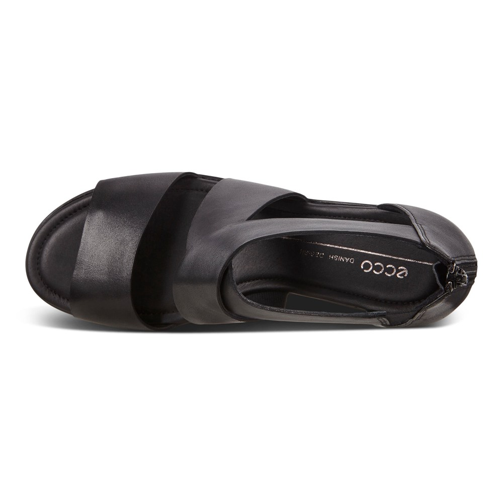 Sandalias Mujer - ECCO Shape Wedge Plateau - Negros - HDP963157